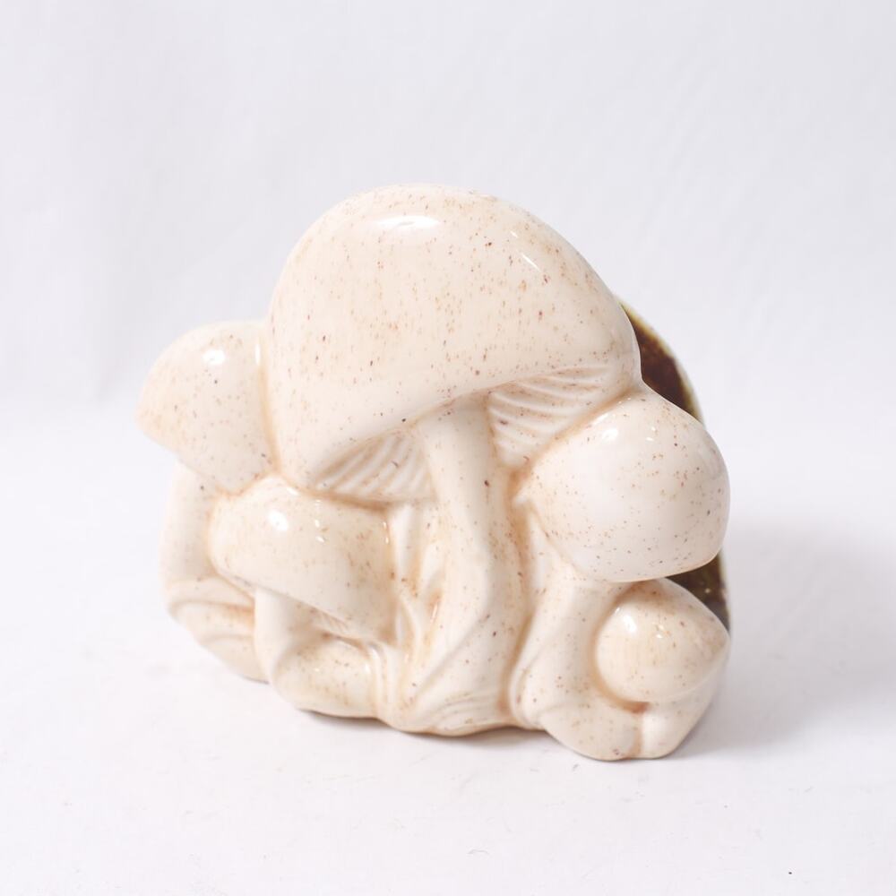 Vintage 1970s Ceramic Merry Mushroom Napkin Holder Serving Decor ~ 260521-WH 723